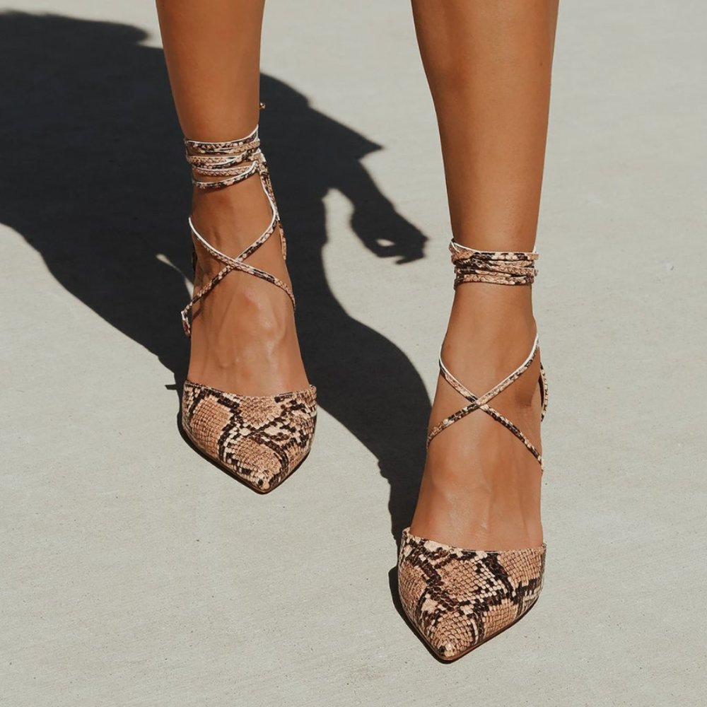 Lulus Snake Print Heels